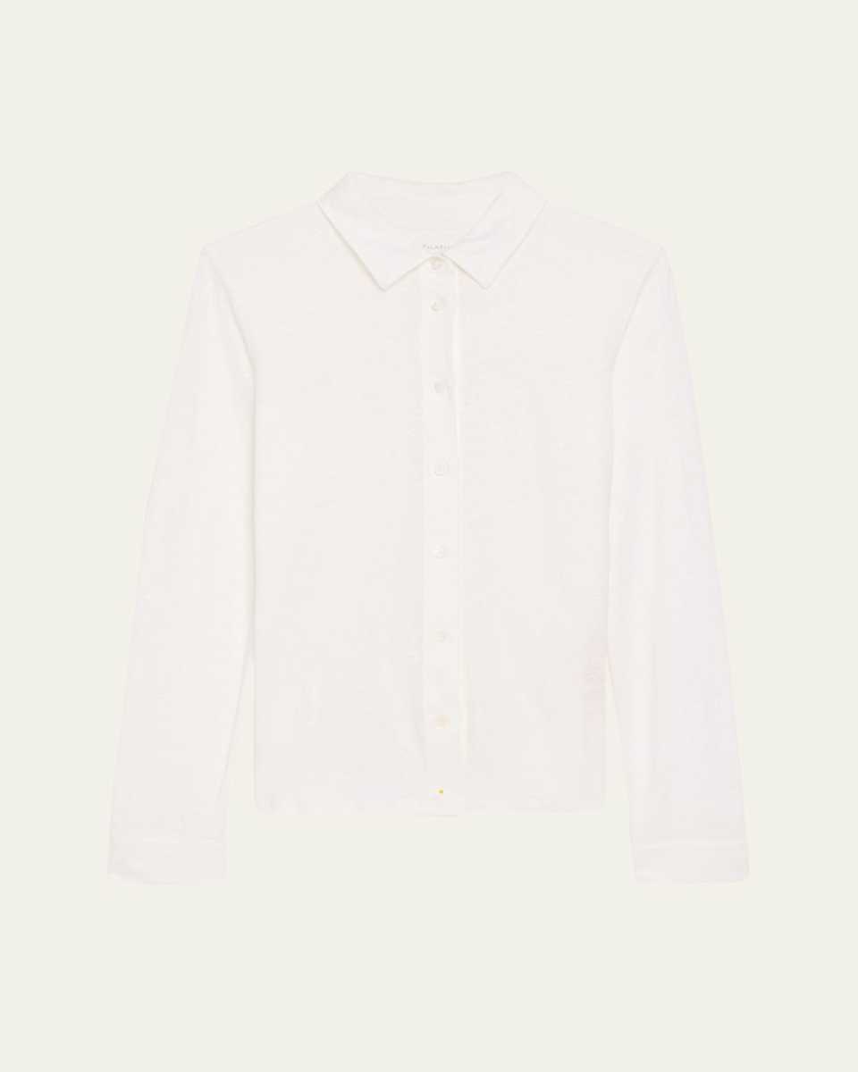 Button-Down Stretch Linen Shirt
